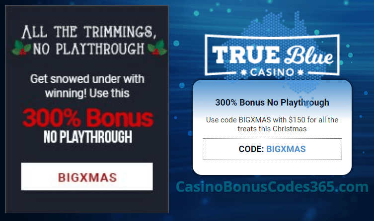True Blue Casino No Deposit Bonus Codes December 2018